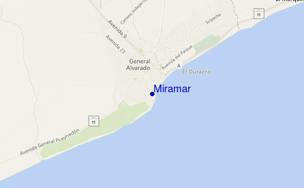 mapa de ubicación de Miramar