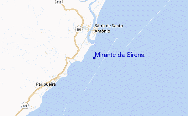 mapa de ubicación de Mirante da Sirena