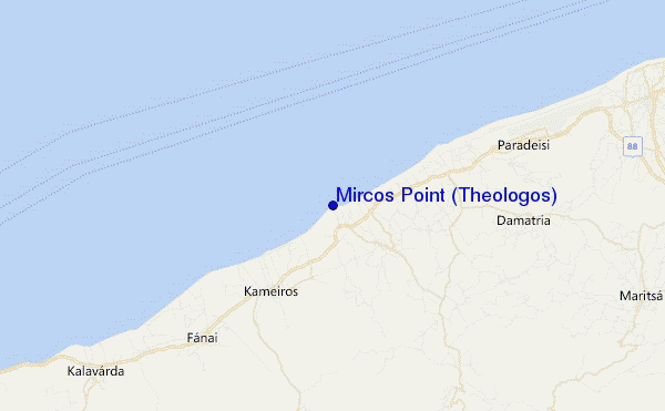 mapa de ubicación de Mircos Point (Theologos)