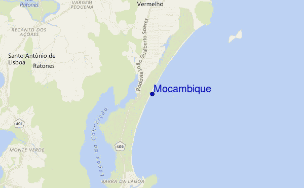 mapa de ubicación de Mocambique