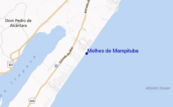 mapa de ubicación de Molhes de Mampituba