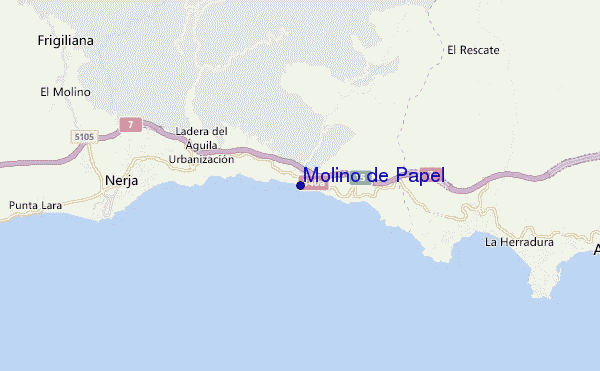 mapa de ubicación de Molino de Papel