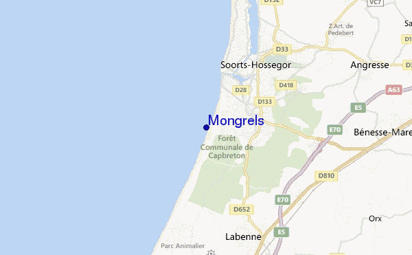 mapa de ubicación de Mongrels