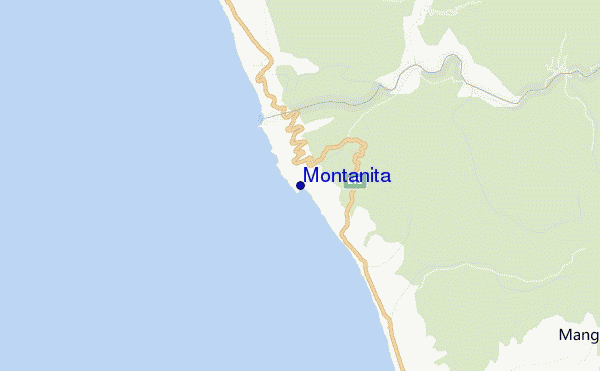 mapa de ubicación de Montanita