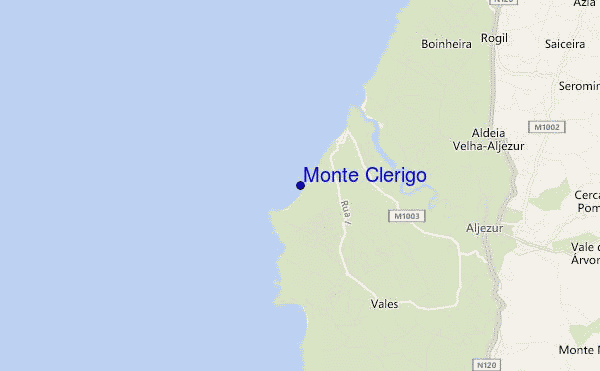 mapa de ubicación de Monte Clerigo