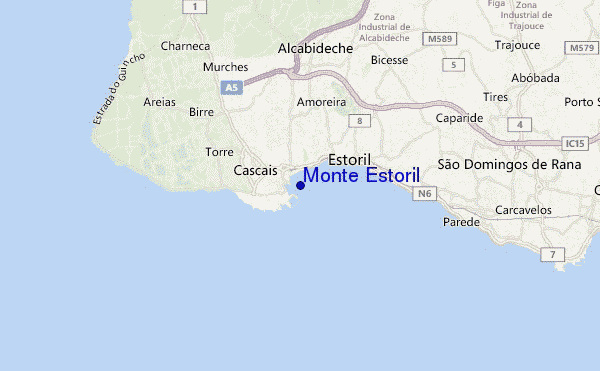 mapa de ubicación de Monte Estoril