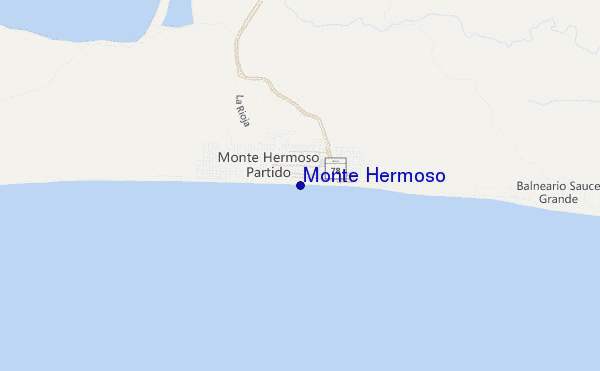 mapa de ubicación de Monte Hermoso