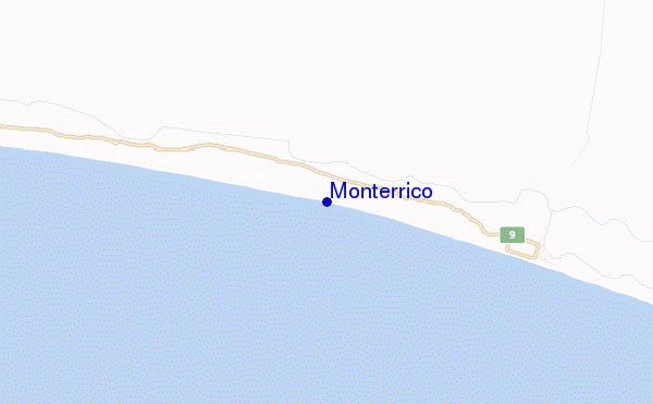 mapa de ubicación de Monterrico