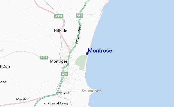 mapa de ubicación de Montrose