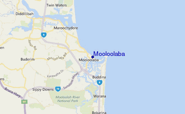 mapa de ubicación de Mooloolaba