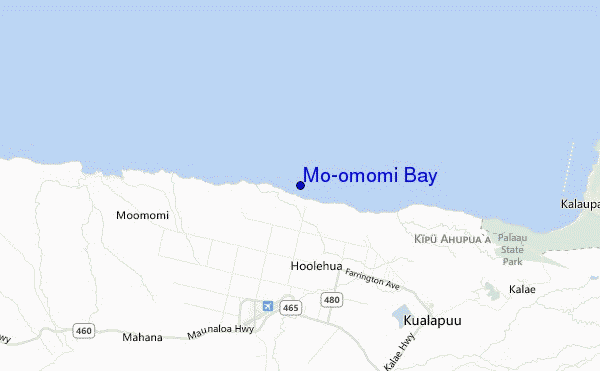 mapa de ubicación de Mo'omomi Bay