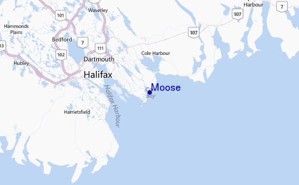 Moose Location Map