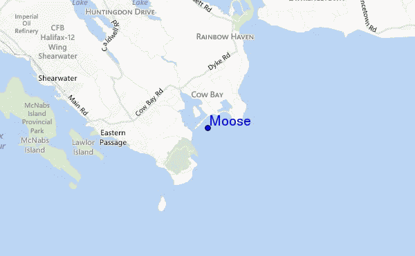 mapa de ubicación de Moose