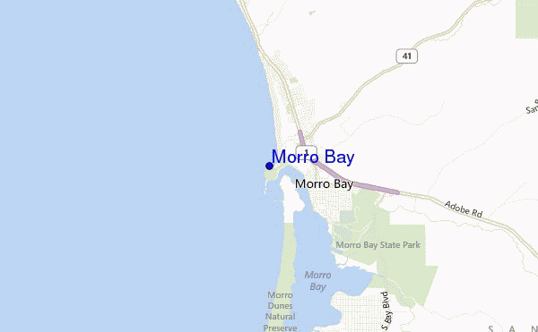 mapa de ubicación de Morro Bay
