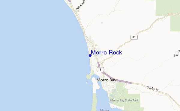 mapa de ubicación de Morro Rock