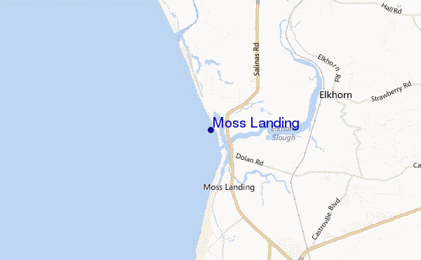 mapa de ubicación de Moss Landing