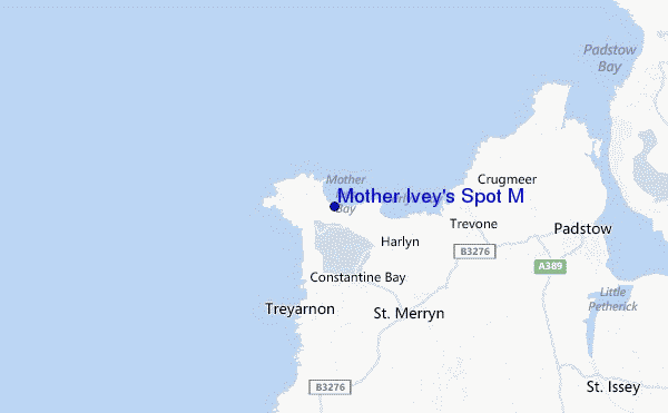 mapa de ubicación de Mother Ivey s Spot M