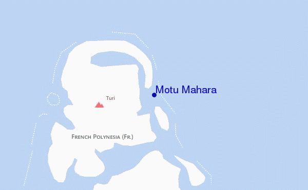 mapa de ubicación de Motu Mahara