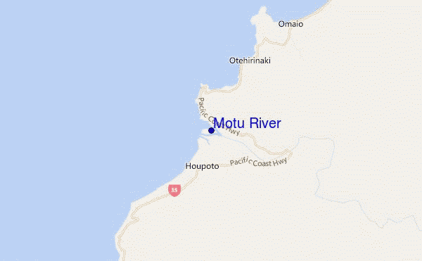 mapa de ubicación de Motu River
