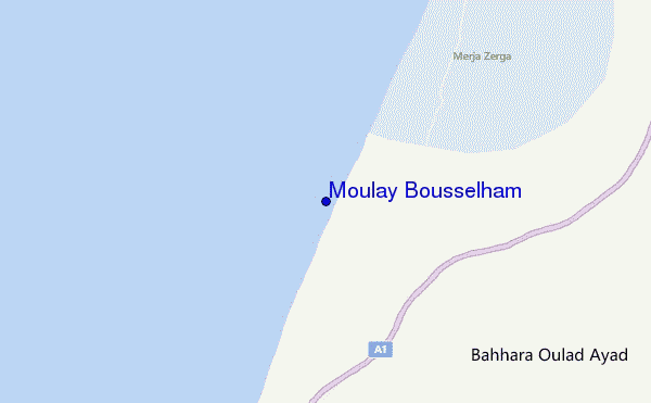 mapa de ubicación de Moulay Bousselham