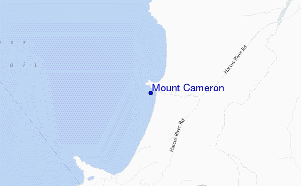 mapa de ubicación de Mount Cameron