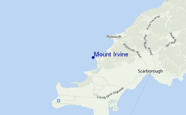 mapa de ubicación de Mount Irvine