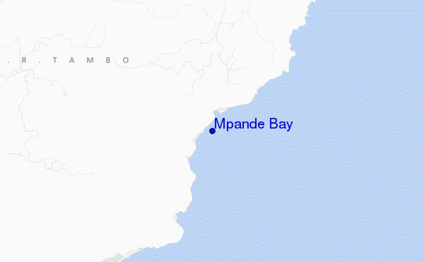 mapa de ubicación de Mpande Bay
