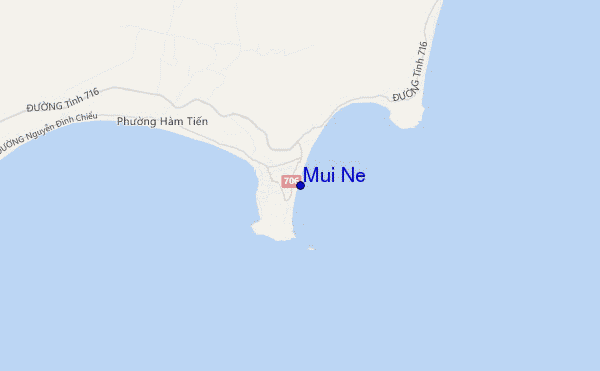 mapa de ubicación de Mui Ne