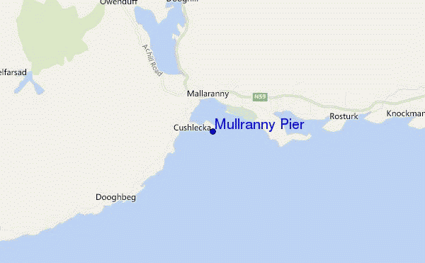 mapa de ubicación de Mullranny Pier