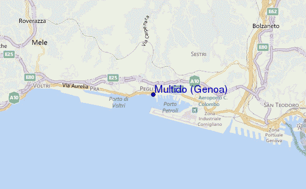 mapa de ubicación de Multido (Genoa)