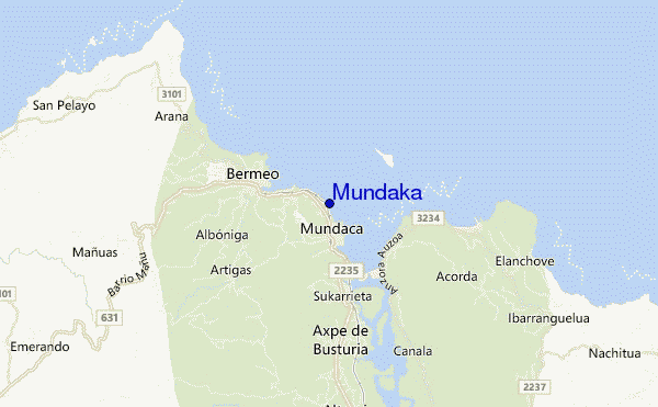 mapa de ubicación de Mundaka