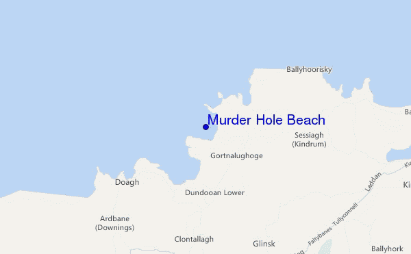 mapa de ubicación de Murder Hole Beach