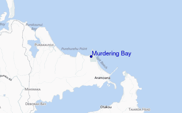 mapa de ubicación de Murdering Bay