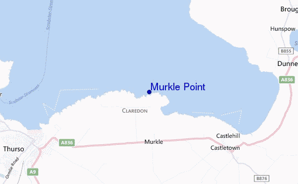 mapa de ubicación de Murkle Point
