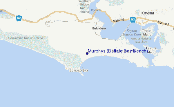 mapa de ubicación de Murphys (Buffalo Bay Beach)
