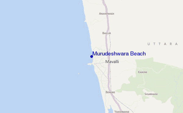 mapa de ubicación de Murudeshwara Beach