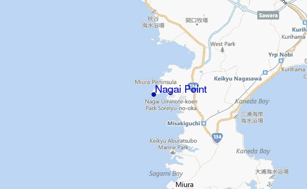 mapa de ubicación de Nagai Point