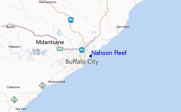 Nahoon Reef Location Map