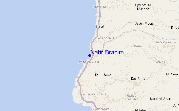 mapa de ubicación de Nahr Brahim