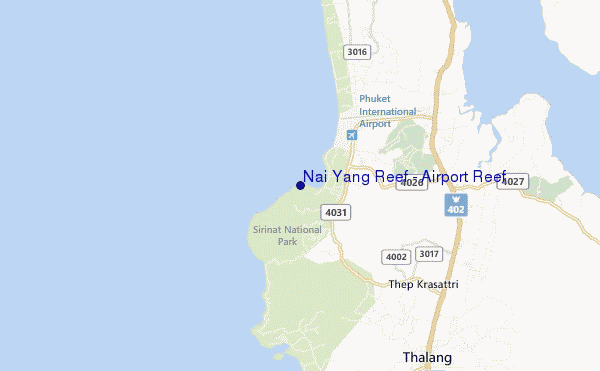mapa de ubicación de Nai Yang Reef - Airport Reef