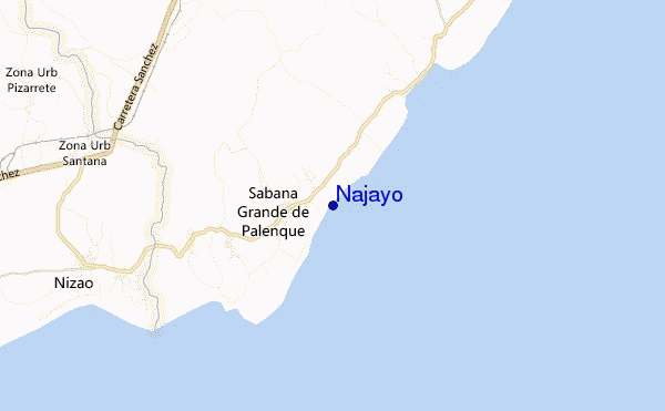 mapa de ubicación de Najayo