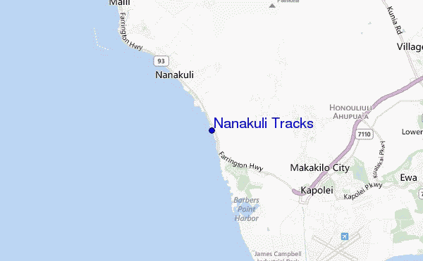 mapa de ubicación de Nanakuli Tracks