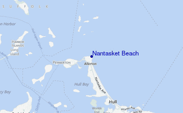 mapa de ubicación de Nantasket Beach