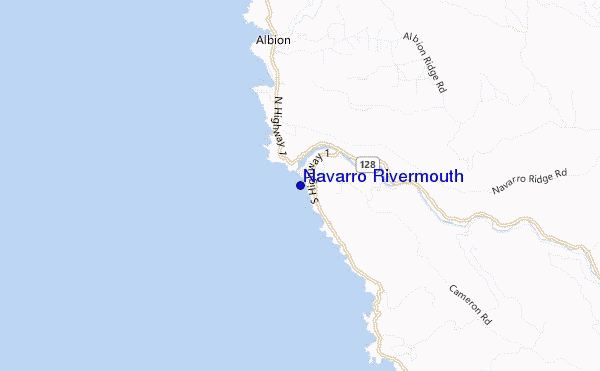 mapa de ubicación de Navarro Rivermouth