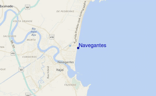 mapa de ubicación de Navegantes