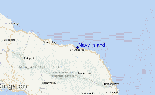 Navy Island Location Map