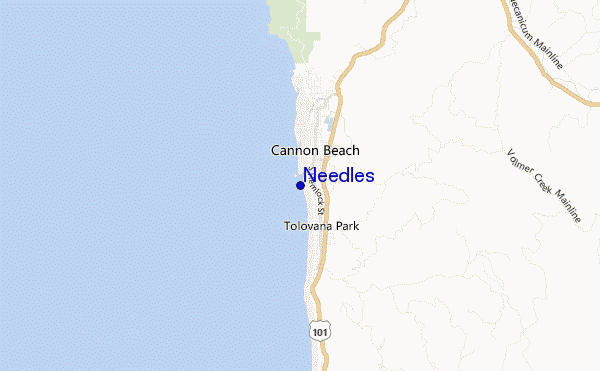 mapa de ubicación de Needles