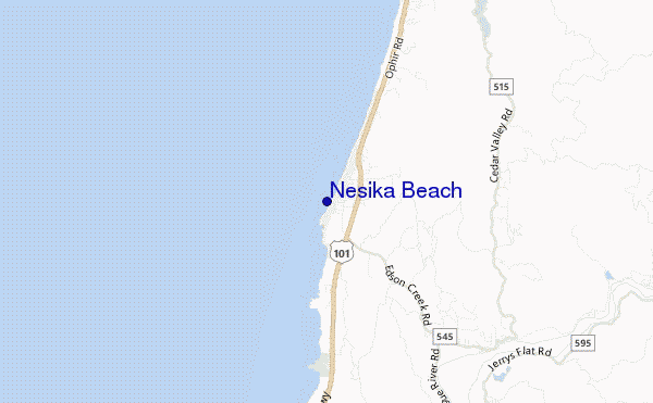 mapa de ubicación de Nesika Beach
