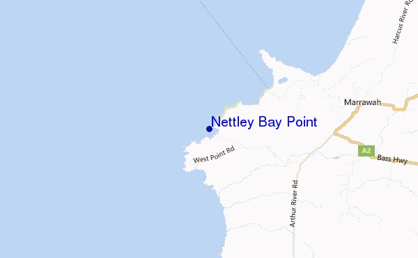 mapa de ubicación de Nettley Bay Point