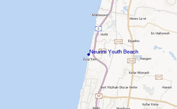 mapa de ubicación de Neurim Youth Beach